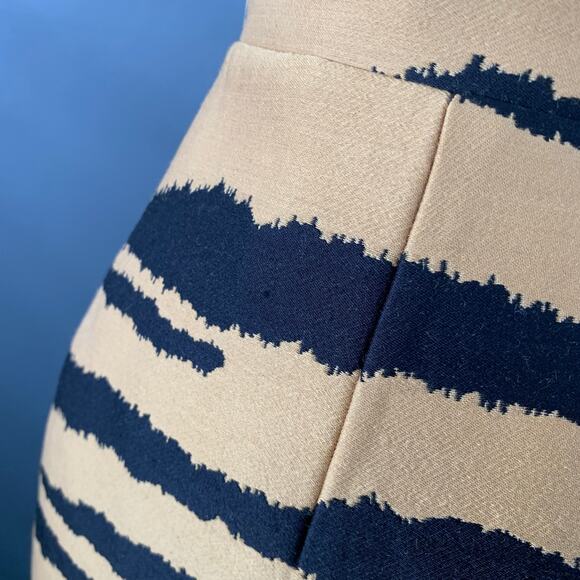 PROENZA SCHOULER Size 8 Tan Black Wool Silk Animal Print Back Zip Mini Skirt - Picture 3 of 5